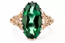 Ring Vintage Emerald Original Vintage 14K Rose Gold vrc058r